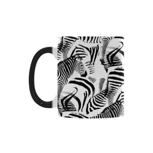 Black & White Stripes Custom Morphing Mug