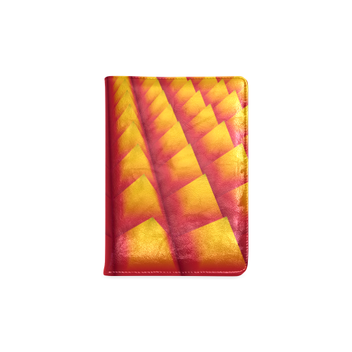 3d Abstract Red and Yellow Pyramids Custom NoteBook A5