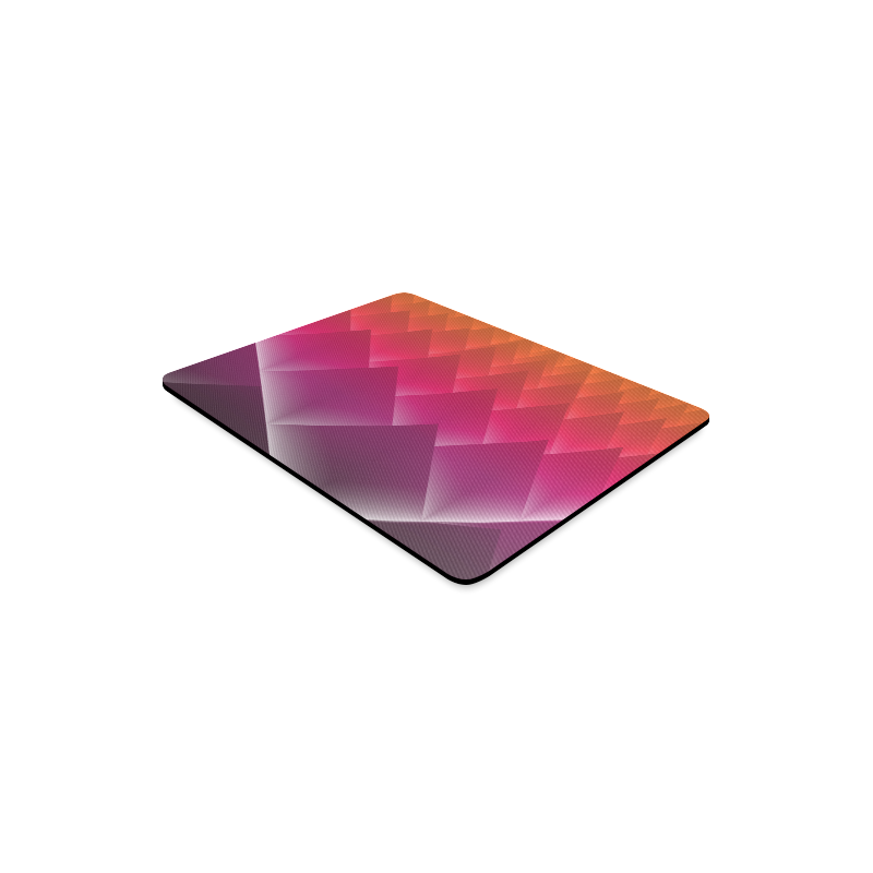 3d Abstract Purple and Orange Pyramids Rectangle Mousepad