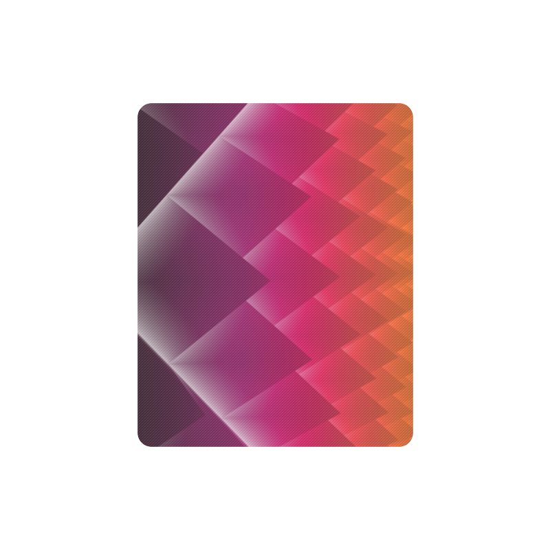 3d Abstract Purple and Orange Pyramids Rectangle Mousepad