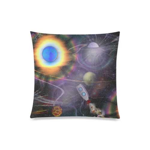 Space Bound Custom Zippered Pillow Case 20"x20"(Twin Sides)