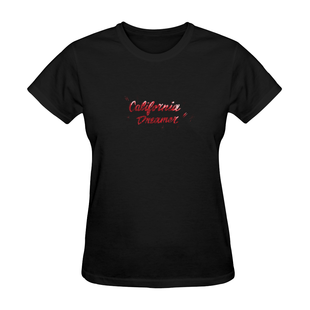 CALIFORNIA DREAMER RED W/ PINSTRIPE Sunny Women's T-shirt (Model T05)