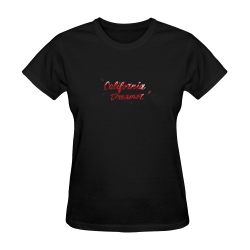 CALIFORNIA DREAMER RED W/ PINSTRIPE Sunny Women's T-shirt (Model T05)