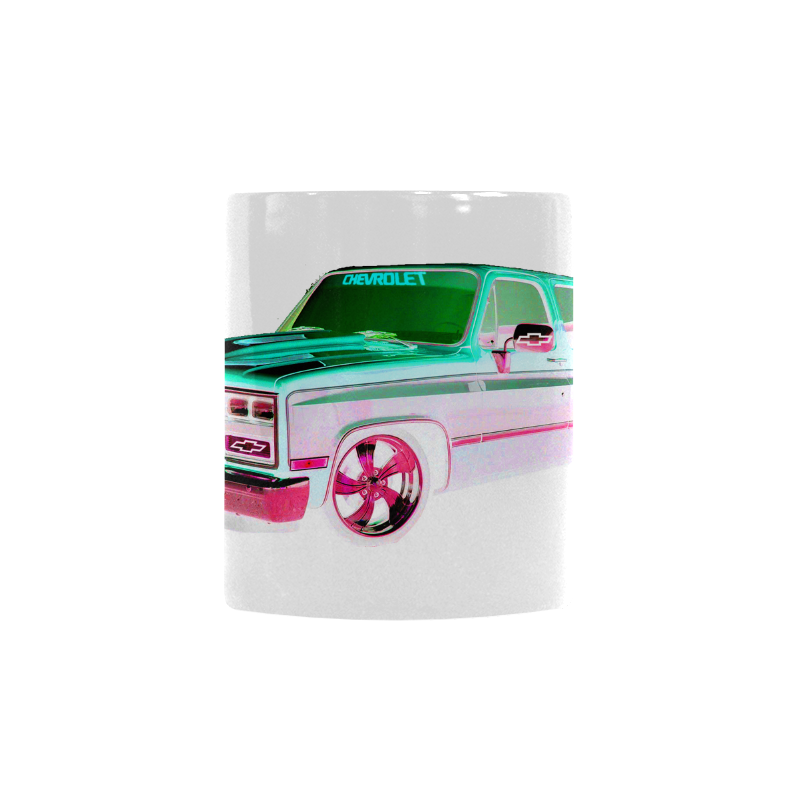 1988 CHEVROLET SILVERADO CREW CAB TURQUOISE N PINK Custom Morphing Mug
