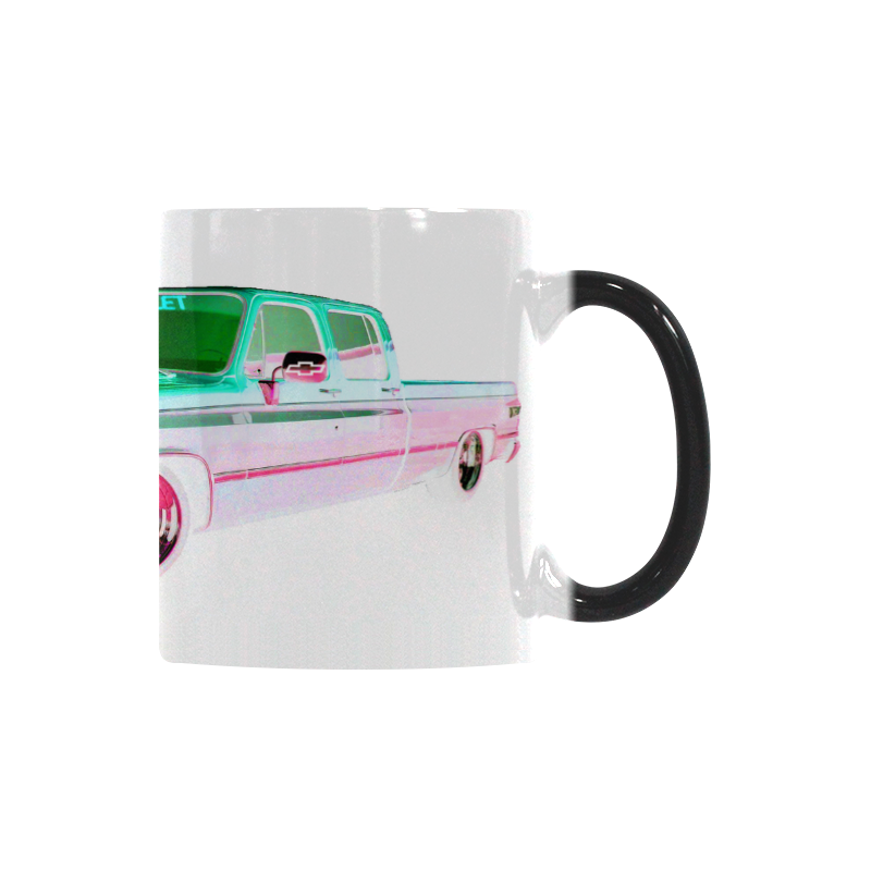 1988 CHEVROLET SILVERADO CREW CAB TURQUOISE N PINK Custom Morphing Mug