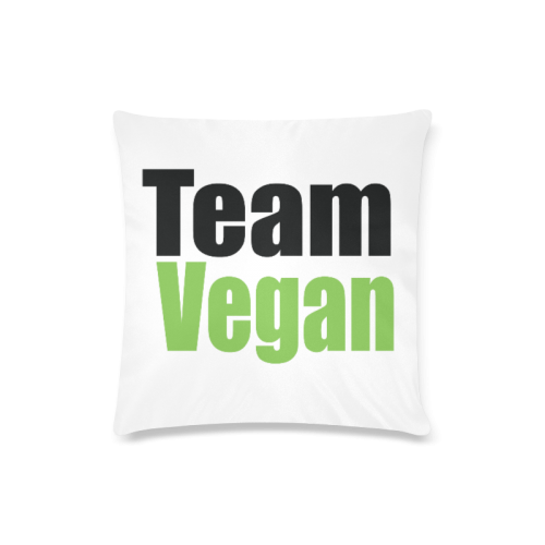 Team Vegan Custom Zippered Pillow Case 16"x16"(Twin Sides)