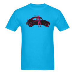 1970 Volkswagen Beetle Pink BAJA Sunny Men's T- shirt (Model T06)