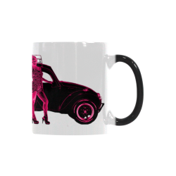 1970 Volkswagen Beetle Pink BAJA Custom Morphing Mug