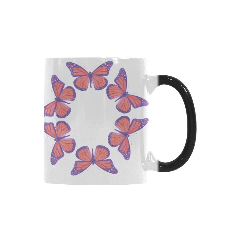 Blue & Red Butterflies Custom Morphing Mug