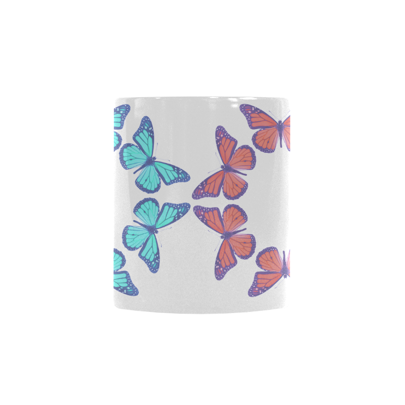 Blue & Red Butterflies Custom Morphing Mug