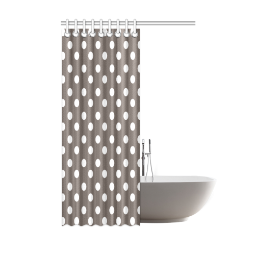 Beige Polka Dots Shower Curtain 48"x72"