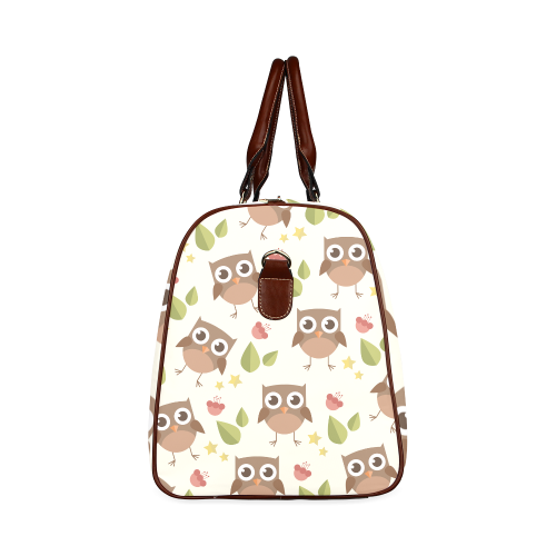 Modern Retro Owl Pattern Waterproof Travel Bag/Large (Model 1639)