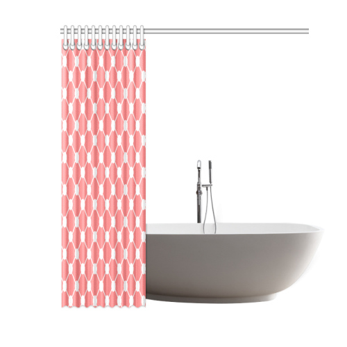 Coral Trellis Dots Shower Curtain 60"x72"