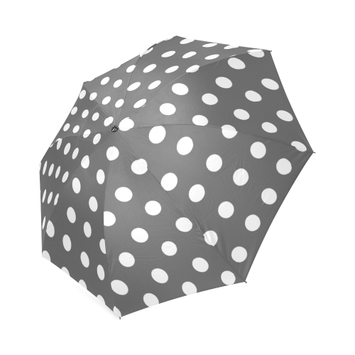 Gray Polka Dots Foldable Umbrella (Model U01)