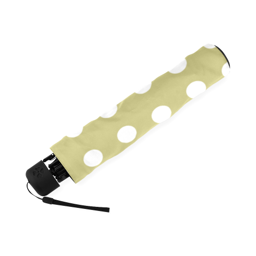 Olive Polka Dots Foldable Umbrella (Model U01)