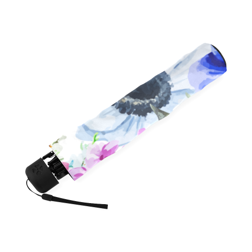 Watercolor Floral Pattern Foldable Umbrella (Model U01)