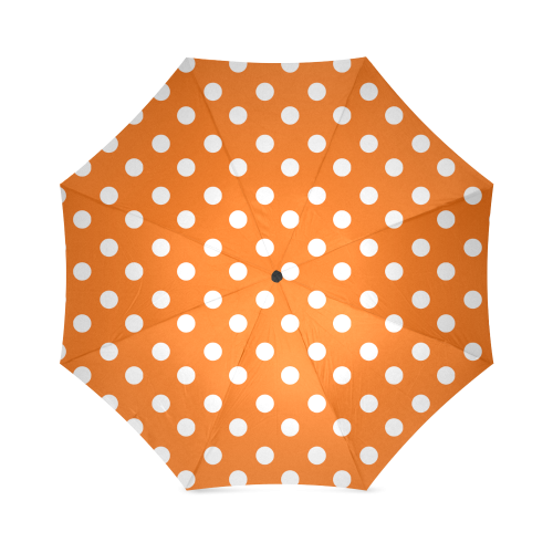Orange Polka Dots Foldable Umbrella (Model U01)