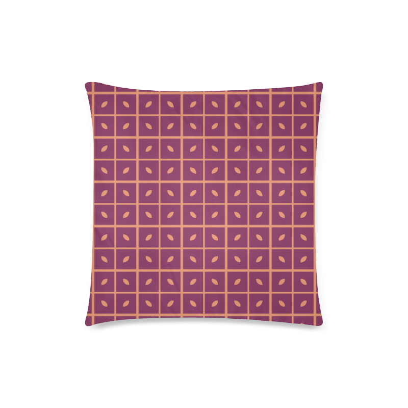 Leaves Pattern Custom Zippered Pillow Case 18"x18" (one side)