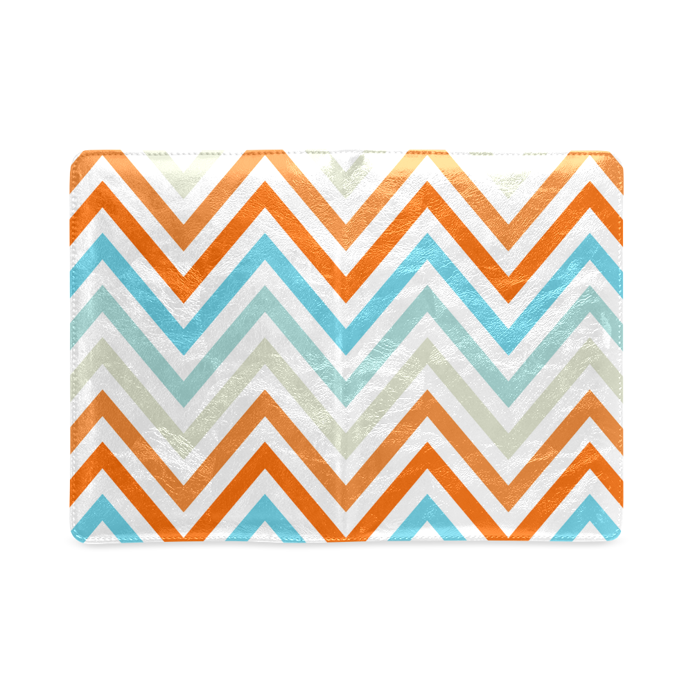 Aqua Orange Chevron Custom NoteBook A5
