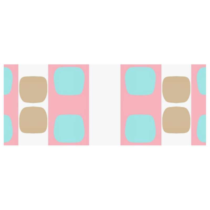 Mug -pastel stripes with dots White Mug(11OZ)