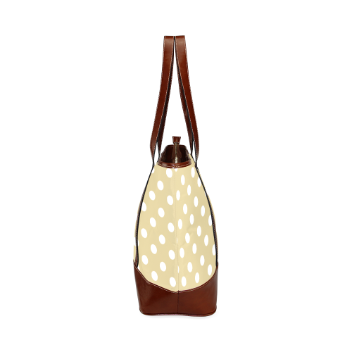 Light Olive Polka Dots Tote Handbag (Model 1642)