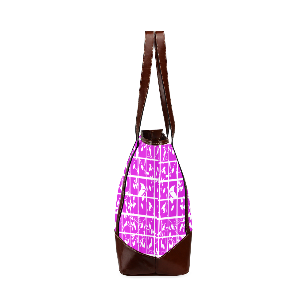 Pink Swirls Tote Handbag (Model 1642)