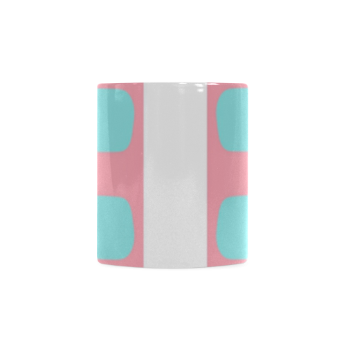 Mug -pastel stripes with dots White Mug(11OZ)