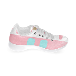 Running shoes -pastel stripes with dots Women’s Running Shoes (Model 020)