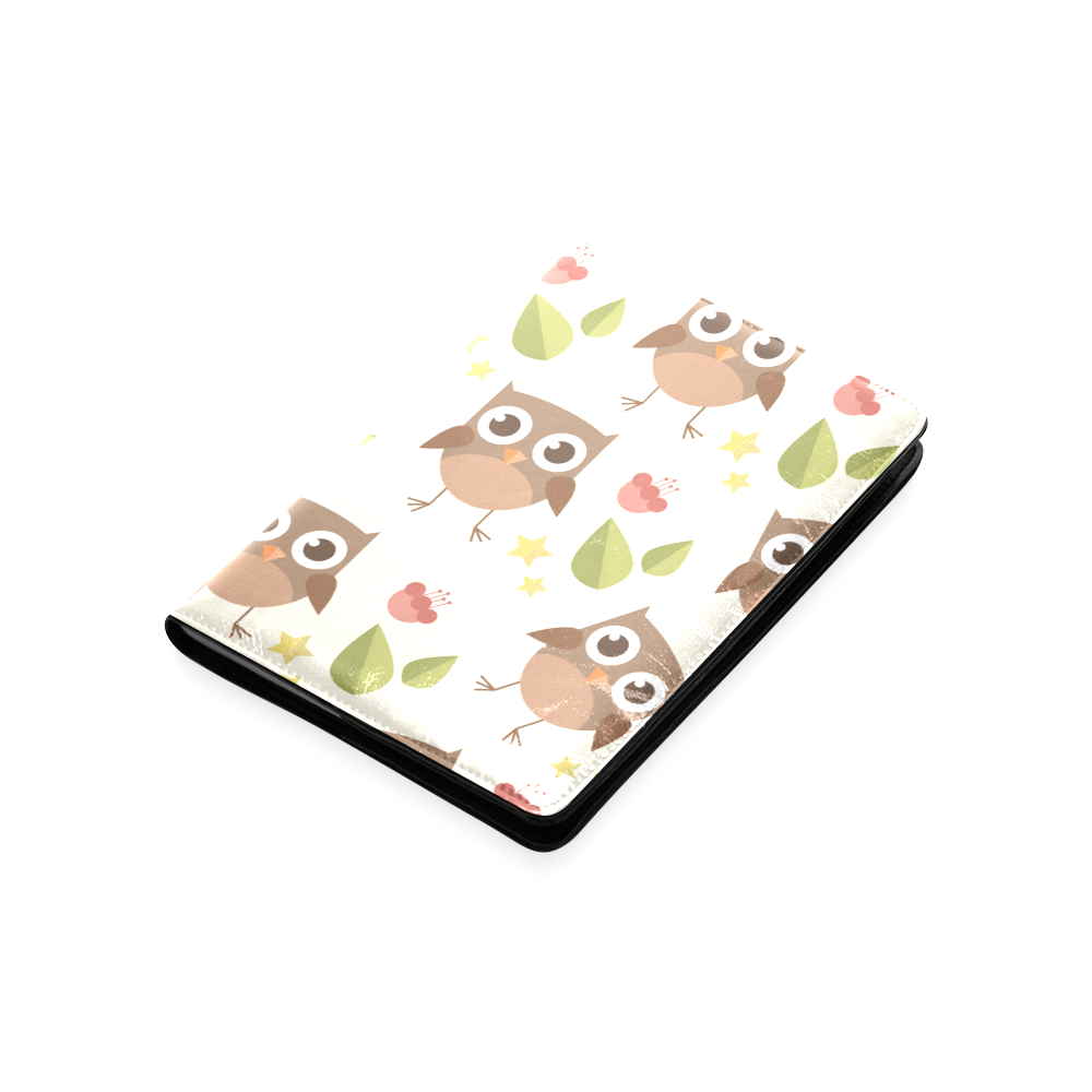 Modern Retro Owl Pattern Custom NoteBook A5