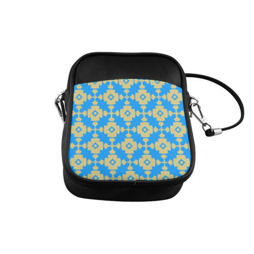 Blue Gold Geometric Sling Bag (Model 1627)