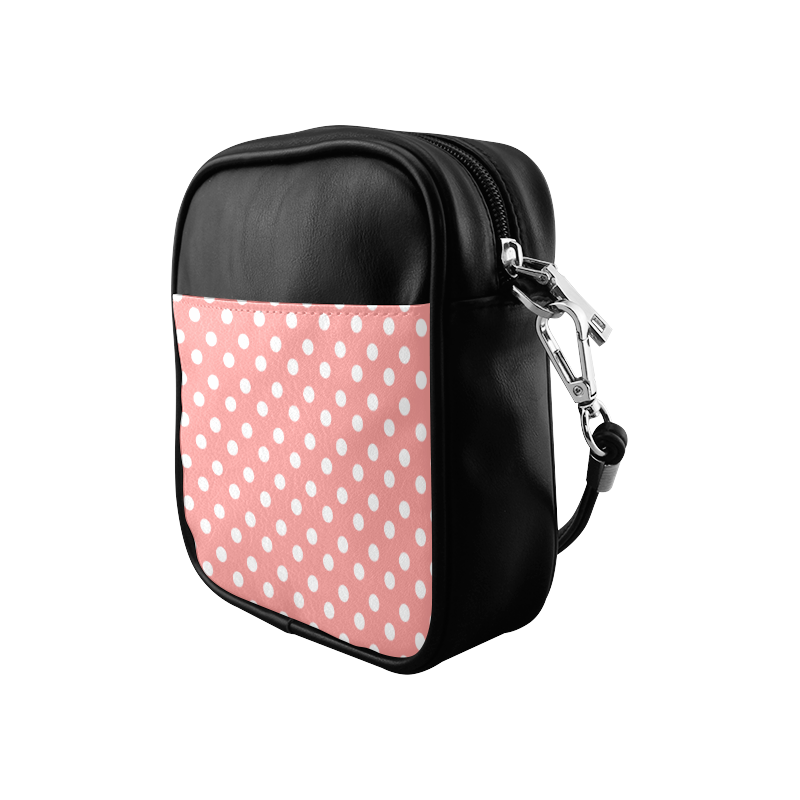 Coral Pink Polka Dots Sling Bag (Model 1627)