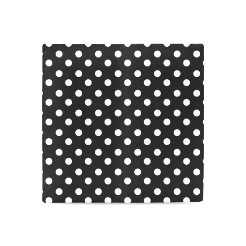 Black Polka Dots Women's Leather Wallet (Model 1611)