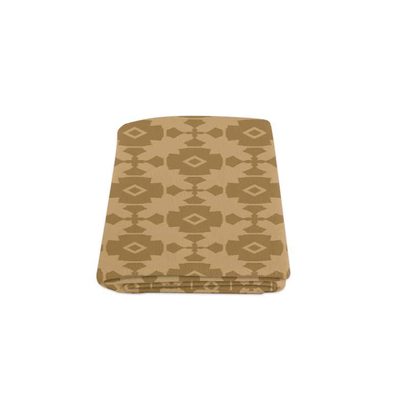 Dark tan Geometric Tile Pattern Blanket 50"x60"