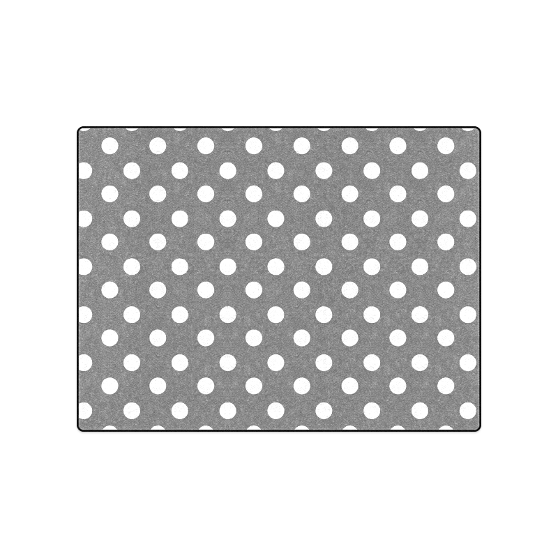 Gray Polka Dots Blanket 50"x60"