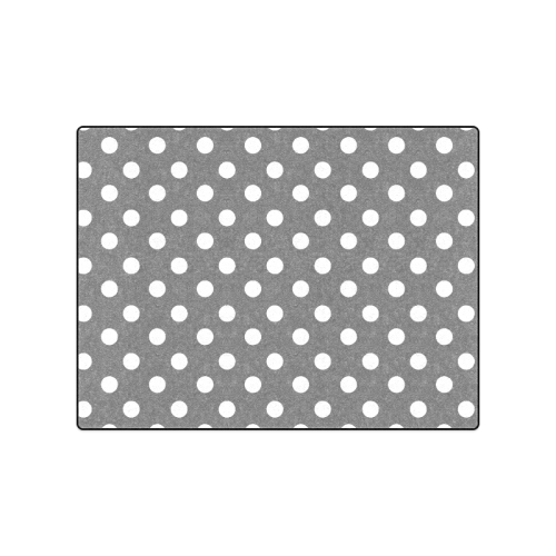 Gray Polka Dots Blanket 50"x60"