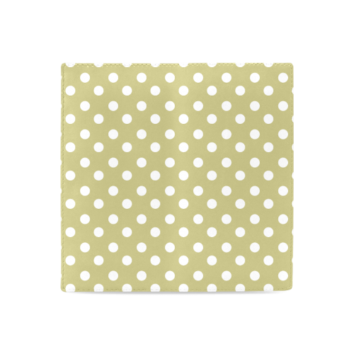 Olive Polka Dots Women's Leather Wallet (Model 1611)