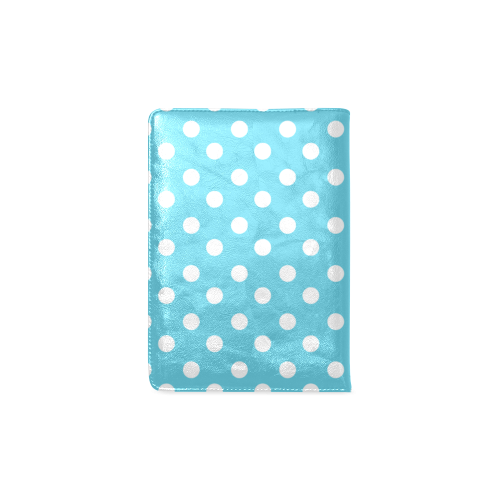 Cyan Polka Dots Custom NoteBook A5