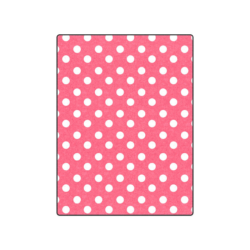 Indian Red Polka Dots Blanket 50"x60"