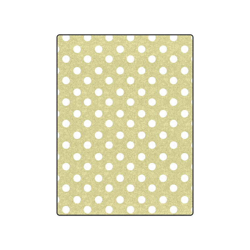 Olive Polka Dots Blanket 50"x60"