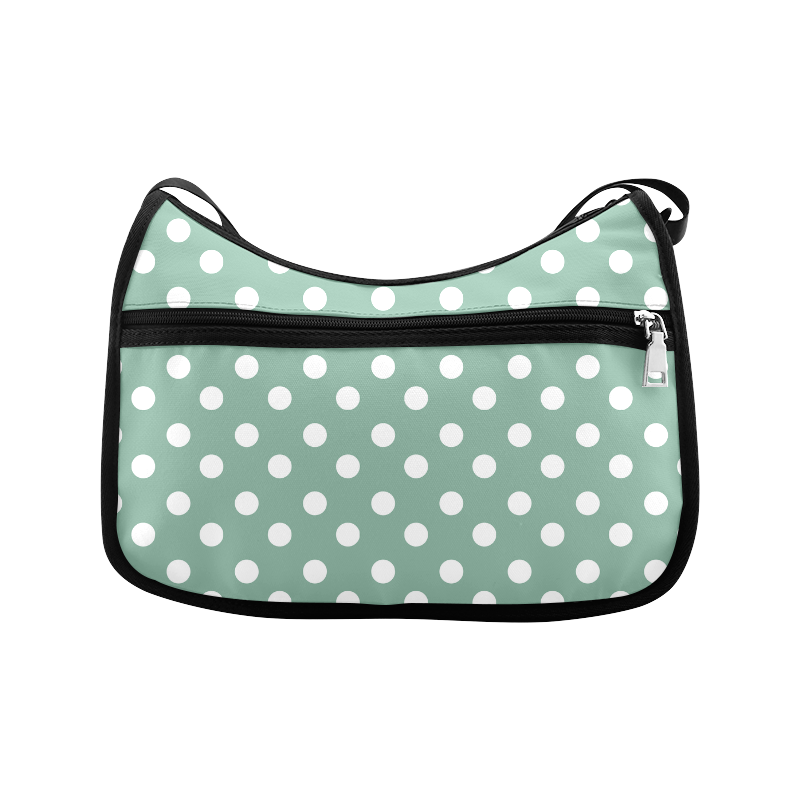Mint Polka Dots Crossbody Bags (Model 1616)