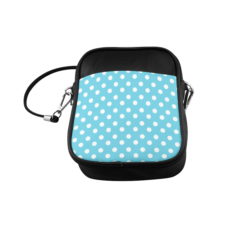 Cyan Polka Dots Sling Bag (Model 1627)