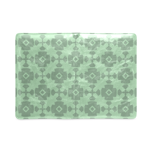 Mint Green Geometric Tile Pattern Custom NoteBook A5