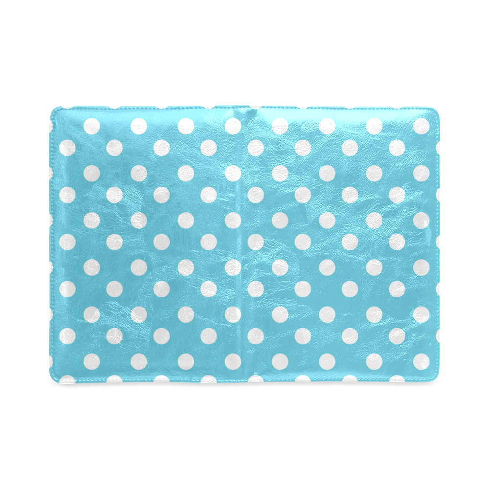 Cyan Polka Dots Custom NoteBook A5