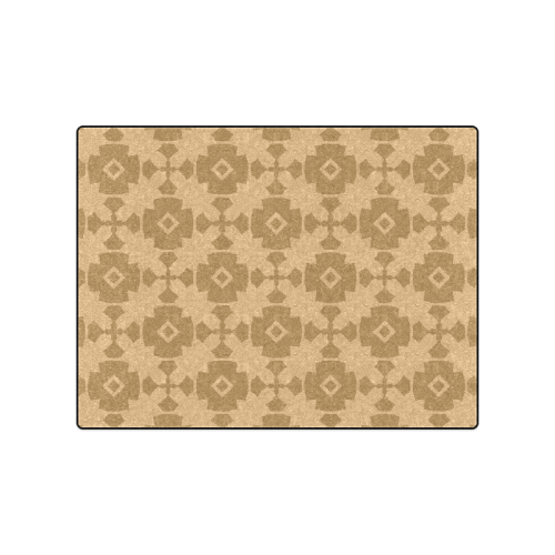Dark tan Geometric Tile Pattern Blanket 50"x60"