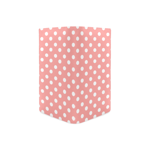 Coral Pink Polka Dots Women's Leather Wallet (Model 1611)