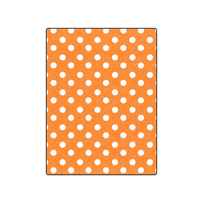 Orange Polka Dots Blanket 50"x60"