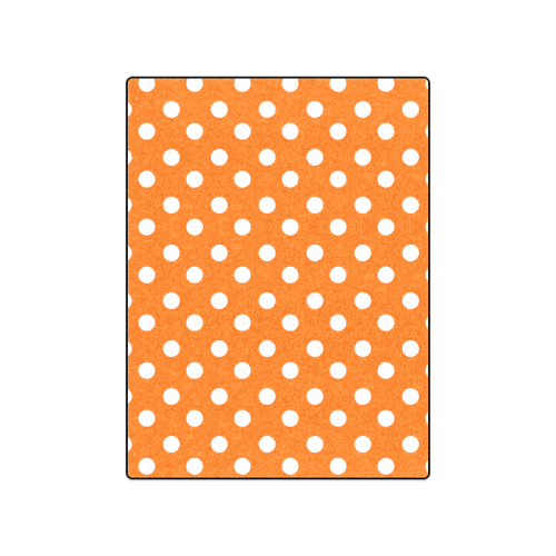 Orange Polka Dots Blanket 50"x60"