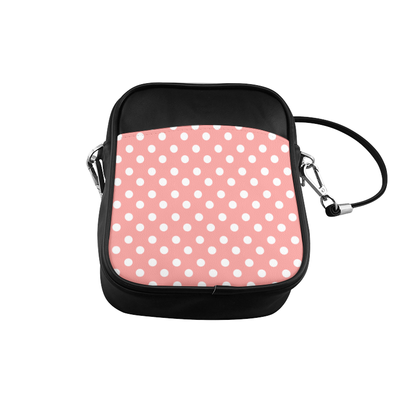 Coral Pink Polka Dots Sling Bag (Model 1627)