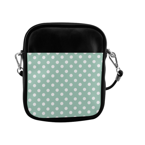 Aqua Polka Dots Sling Bag (Model 1627)