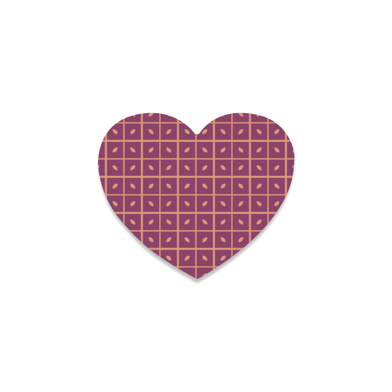 Leaves Pattern Heart Coaster